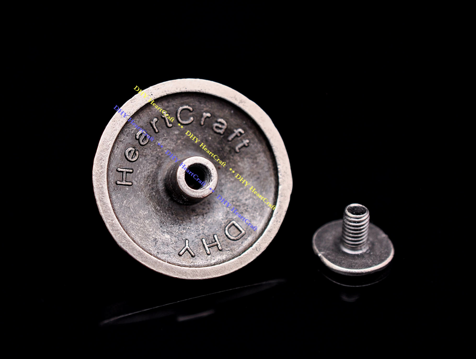 10X Antique Silver Buffalo Leathercraft Hardware Belt Western Concho Screwback