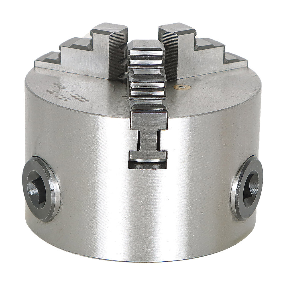 Lathe Chuck K11-80 3 Inch 3-Jaw Self-Centering Design 80mm Steel Grinding Jaw