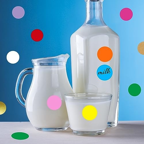 1 Inch Removable Color Code Dot Sticker Round Labels,Garage 1 inch Multicolored