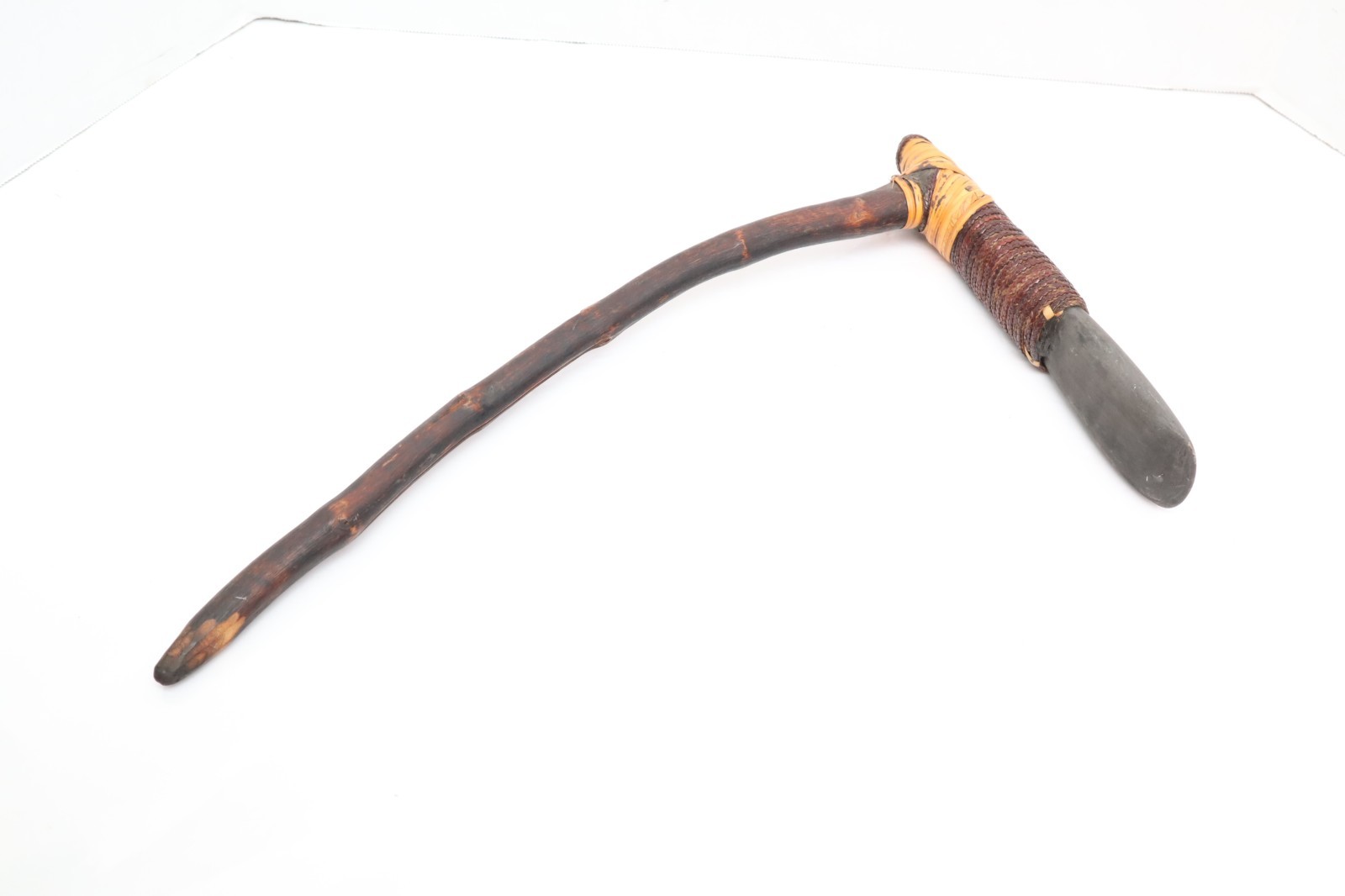 Vintage Papua New Guinea Stone Axe Weapon Adze 17.25" Oceania