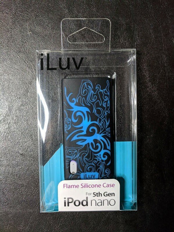 iLuv iCC303 Black Flame Silicone Soft Case for Apple iPod 5th Generation Nano