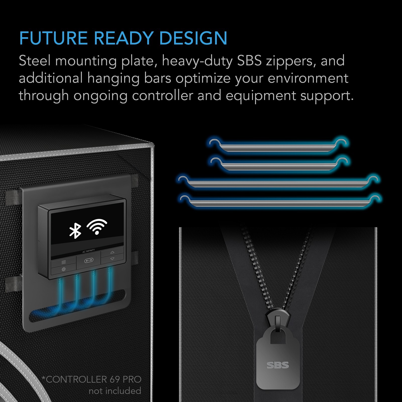 CLOUDLAB 844, Advance Grow Tent 4x4 Hydroponics Indoor Plant Box 48” x 48” x 80”