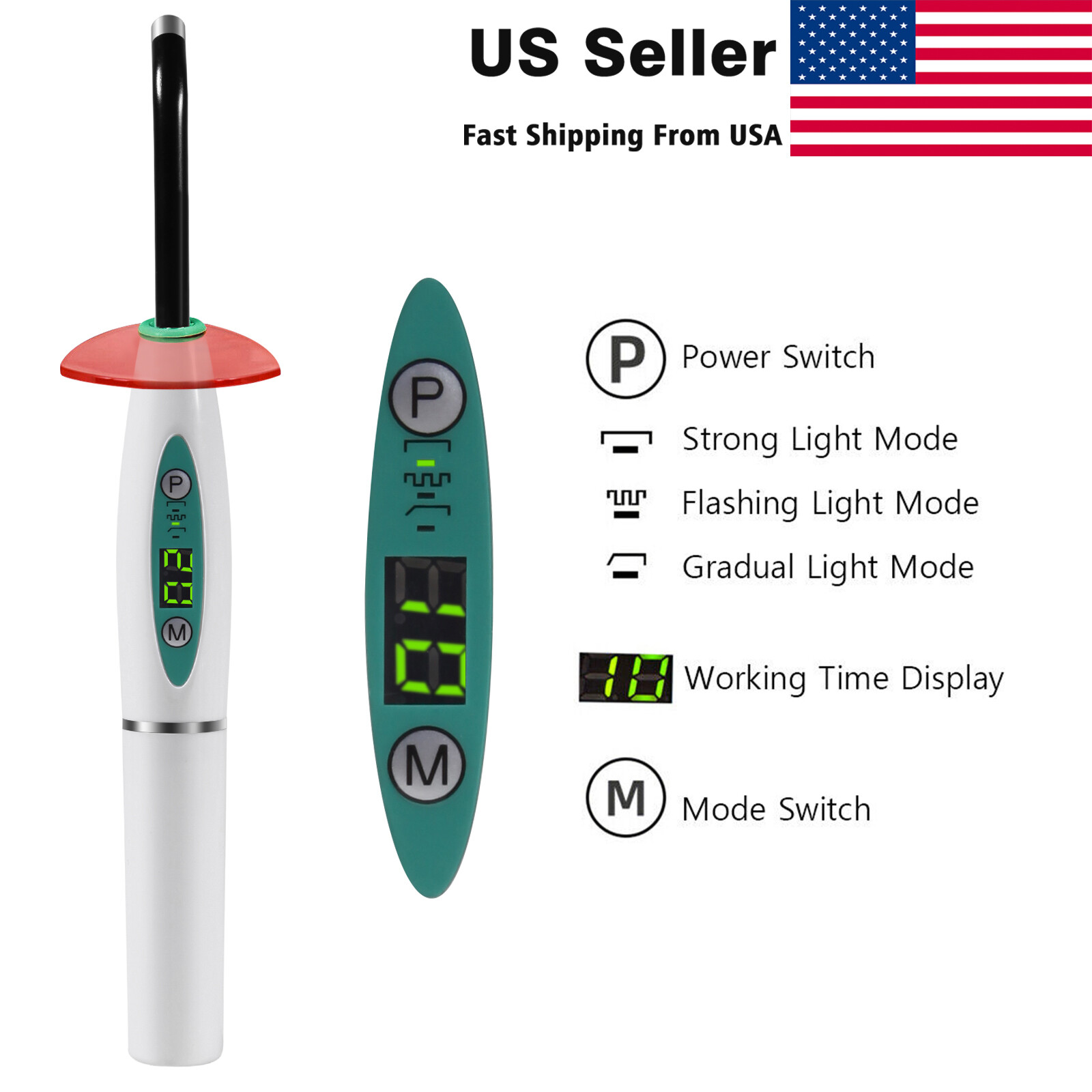 Dental Cordless LED Curing Light 5W Cure Lamp