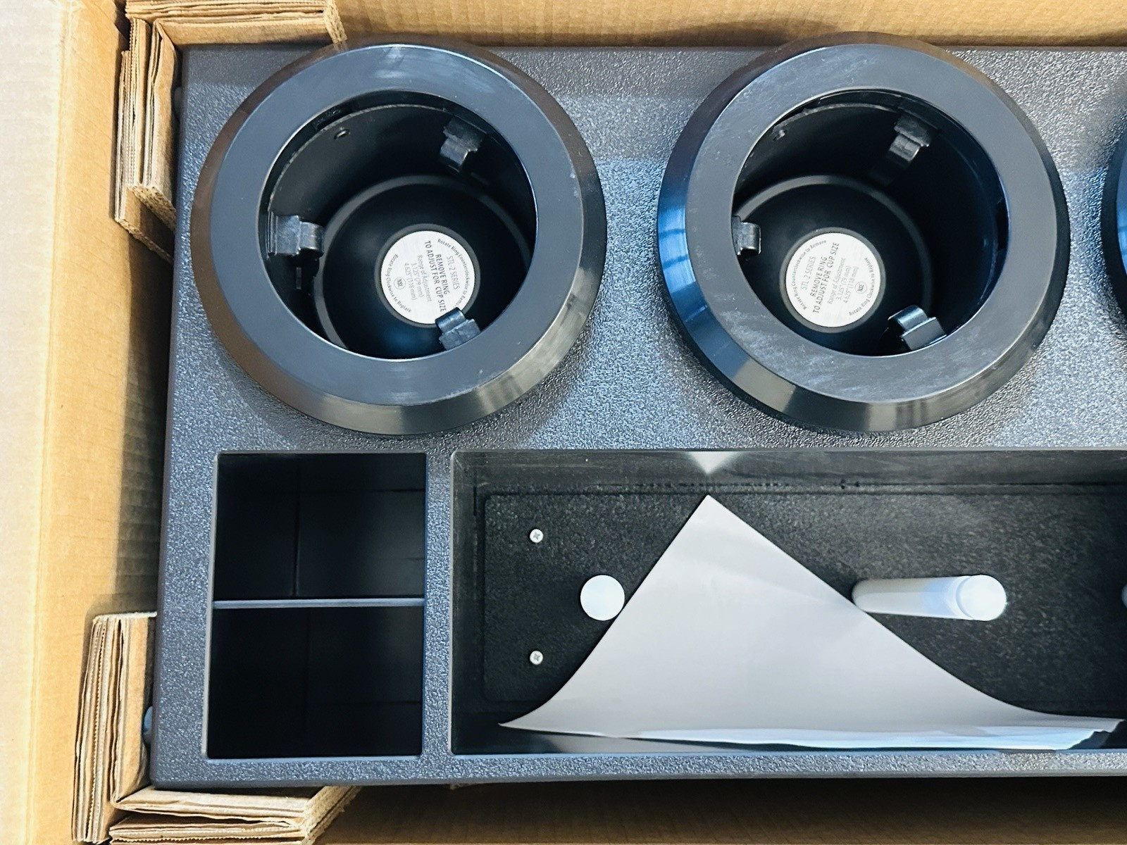 NEW! Dispense-Rite Countertop Cabinet STL-DL-3BT Cup & Domed Lid Dispensers