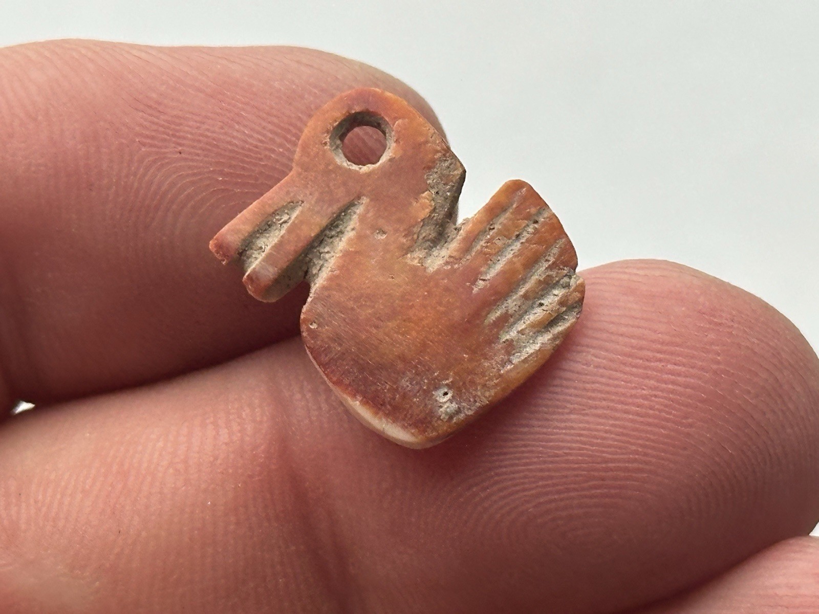 AMAZING PRECOLUMBIAN BIRD EFFIGY PENDANT BEAD MAYAN OLMEC MEZCALA MIXTEC MAYA