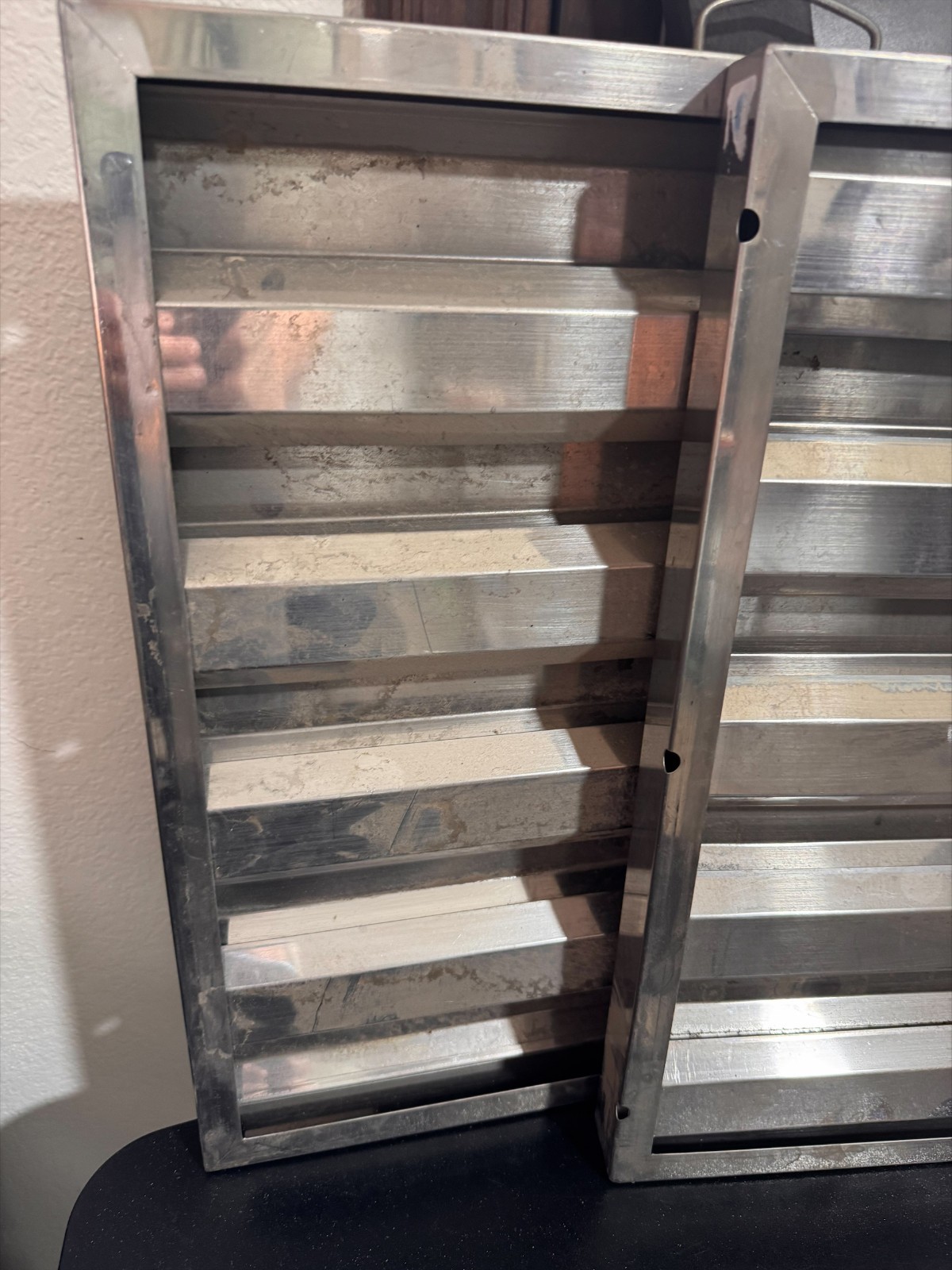 Set of 2 Commercial Hood Baffle Filters Stainless Steel 19.5x19.5x1.5 Unbranded