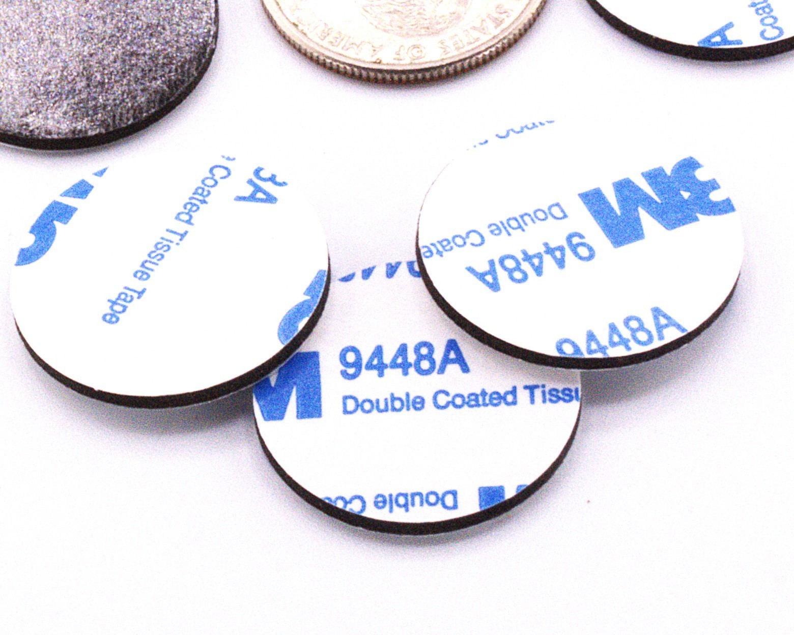 1" x 1/16" Silicone Rubber Bonding Pads with 3M Adhesive for Repair Fabrication