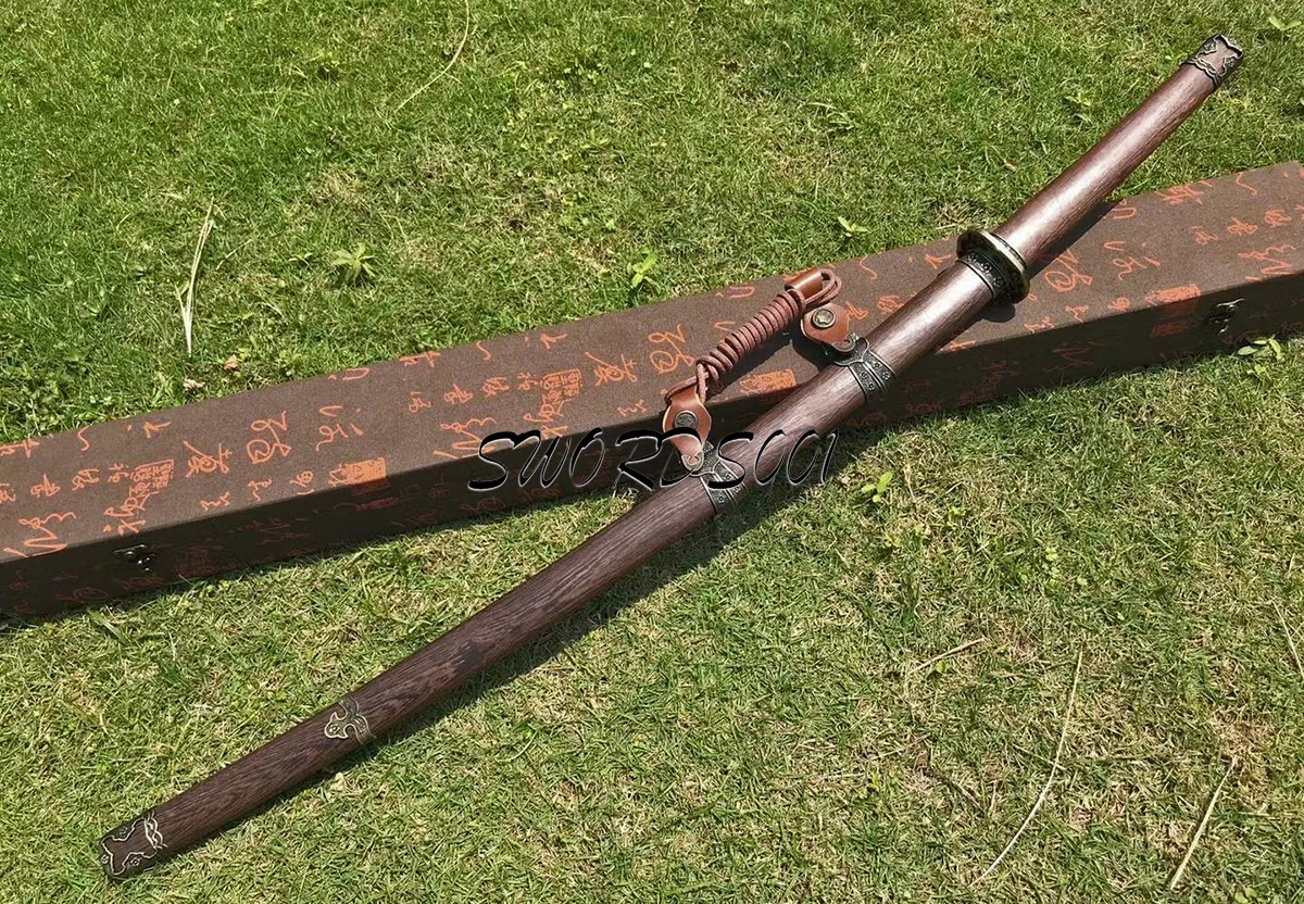 Japanese Gunto Military Saber Sakura Katana T10 Steel Rosewood Samurai Sword