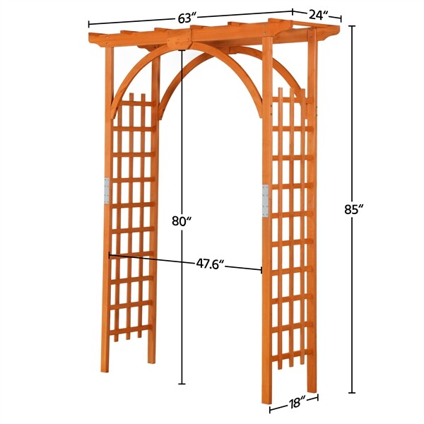 7ft Wooden Garden Arbor Arches Trellis for Wedding Party Climbing Plant Outdoor