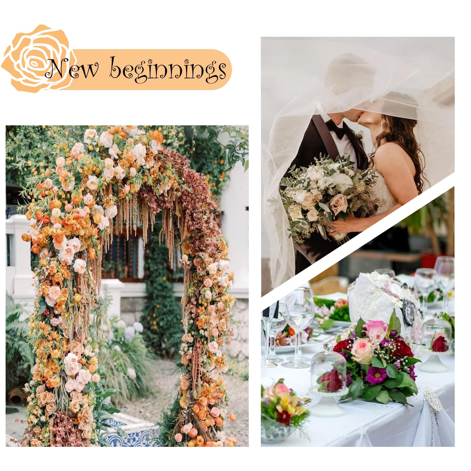 7.8ft Garden Arch Trellis for Climbing Plants, Metal Arch Frame, Pumpkin Arch