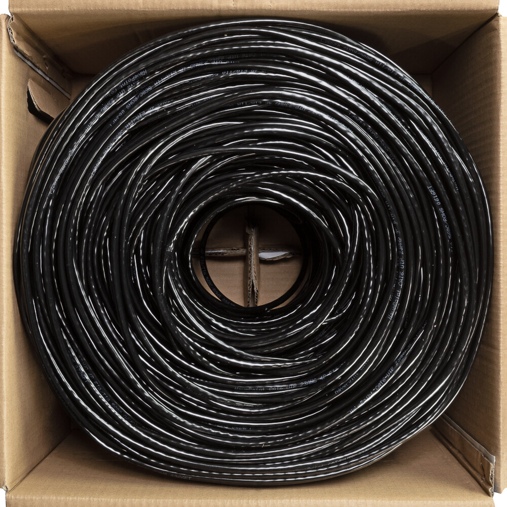 CAT6 1000FT Black 1-pack