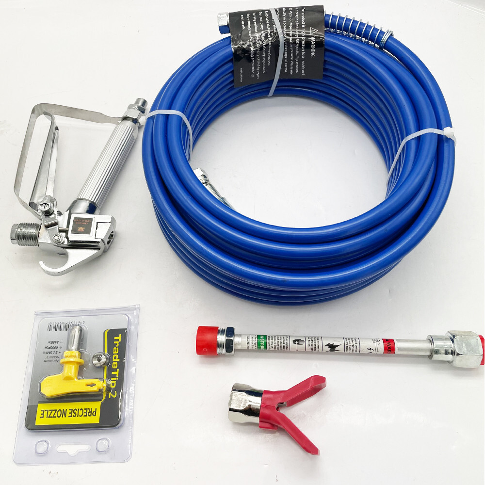 50ft Airless Paint Sprayer Hose Kit Spray Gun,1/4" Swivel Joint 3600psi w/517Tip