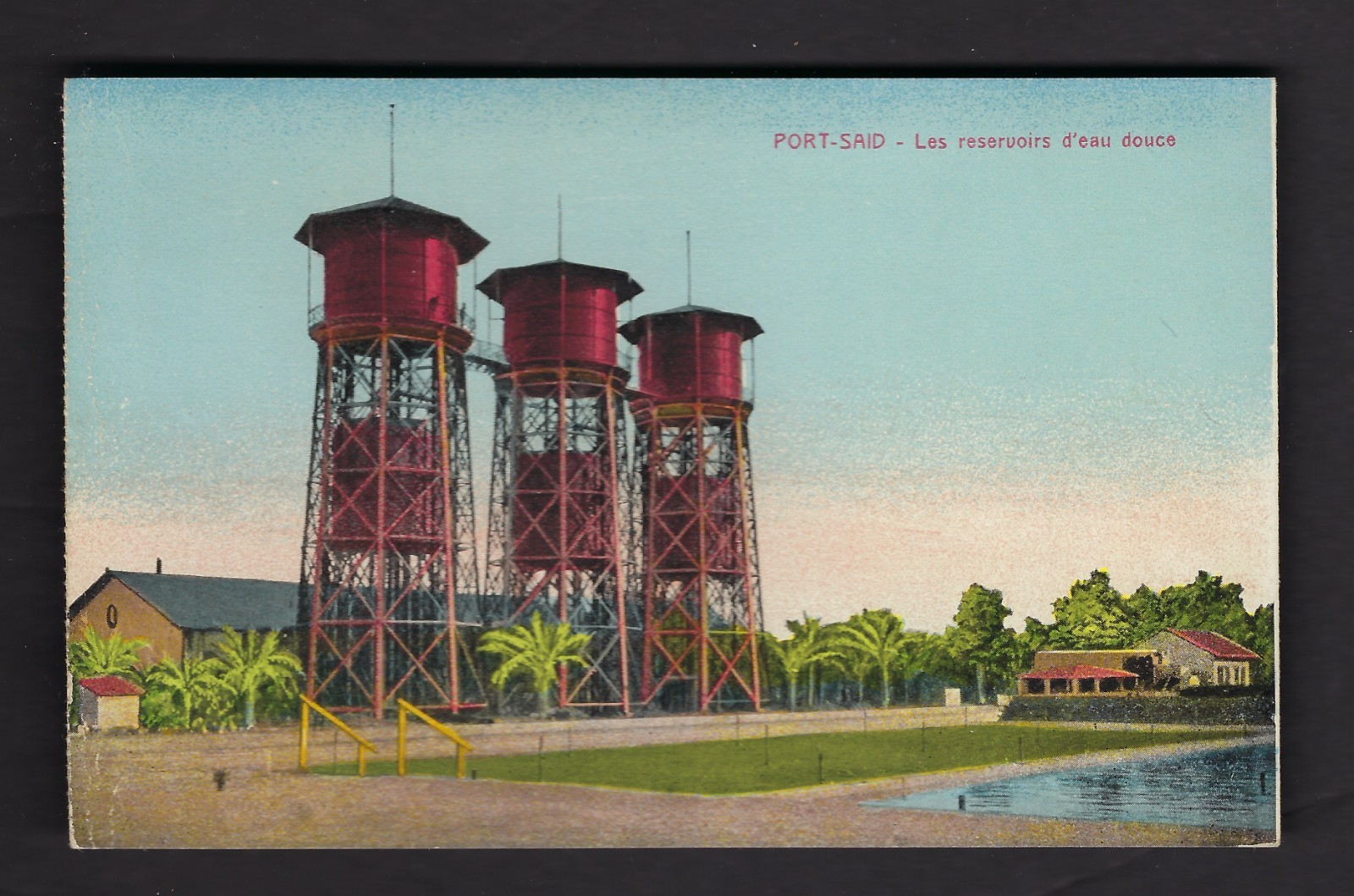 PORT-SAID Les Reservoirs d'Eau Douce EGYPT  CARTE POSTALE