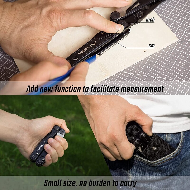 Flissa Multitool 16-in-1 Multitool Plier Folding Pocket Tool Bottle Opener Knife