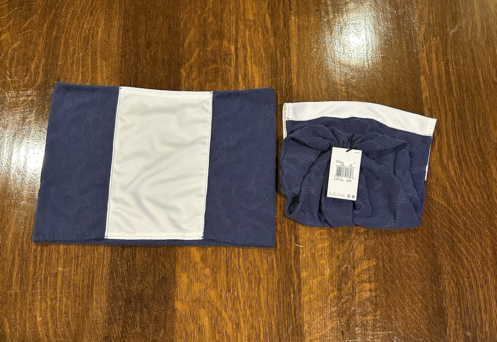 Nike Dri Fit Loop Infinity Cooling Towel Navy Blue/White Unisex OSFM Golf Gym 2x