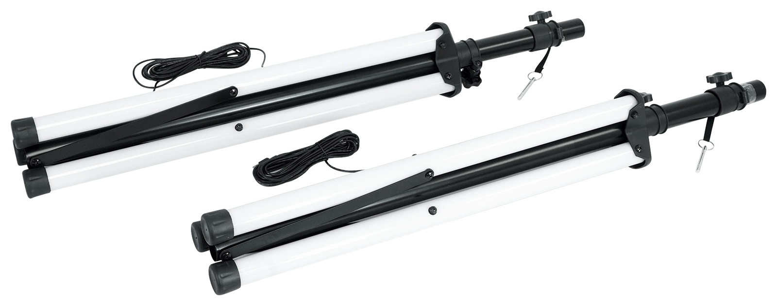 2) Rockville PARTY STAND LED DJ Tripod Speaker Stands+RGB Remote+Sound Activated