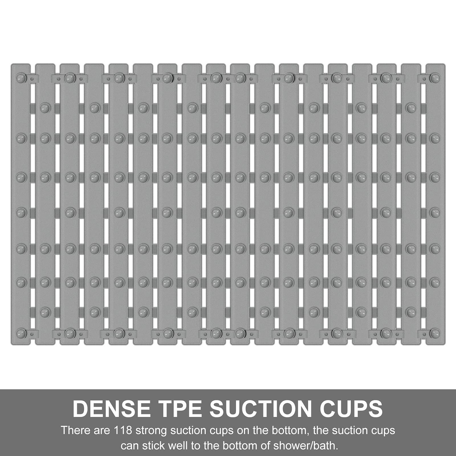 Non Slip Bath Mat Quick Drain Shower Floor Mat Colorful Bathtub Mat Slatted Duck