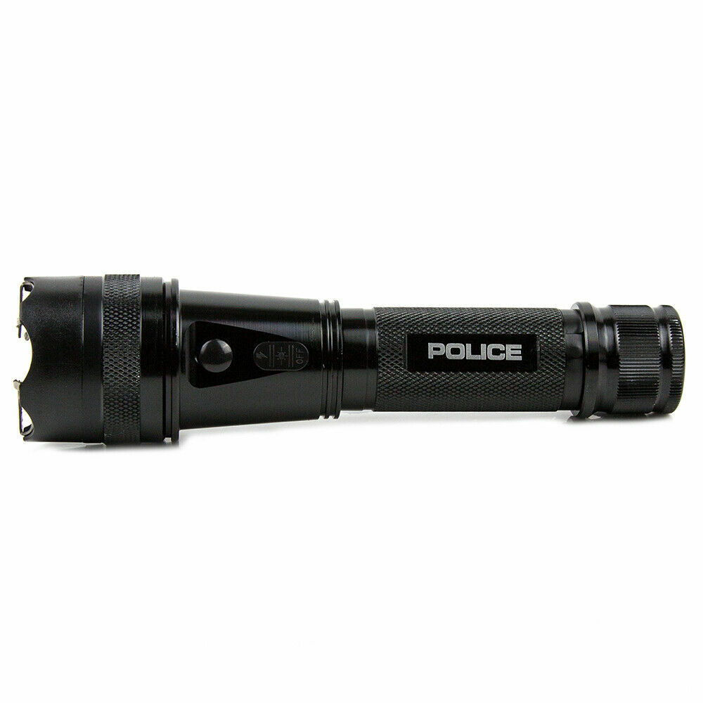 POLICE Stun Gun 1109 700 BV Metal Heavy Duty Rechargeable LED Flashlight