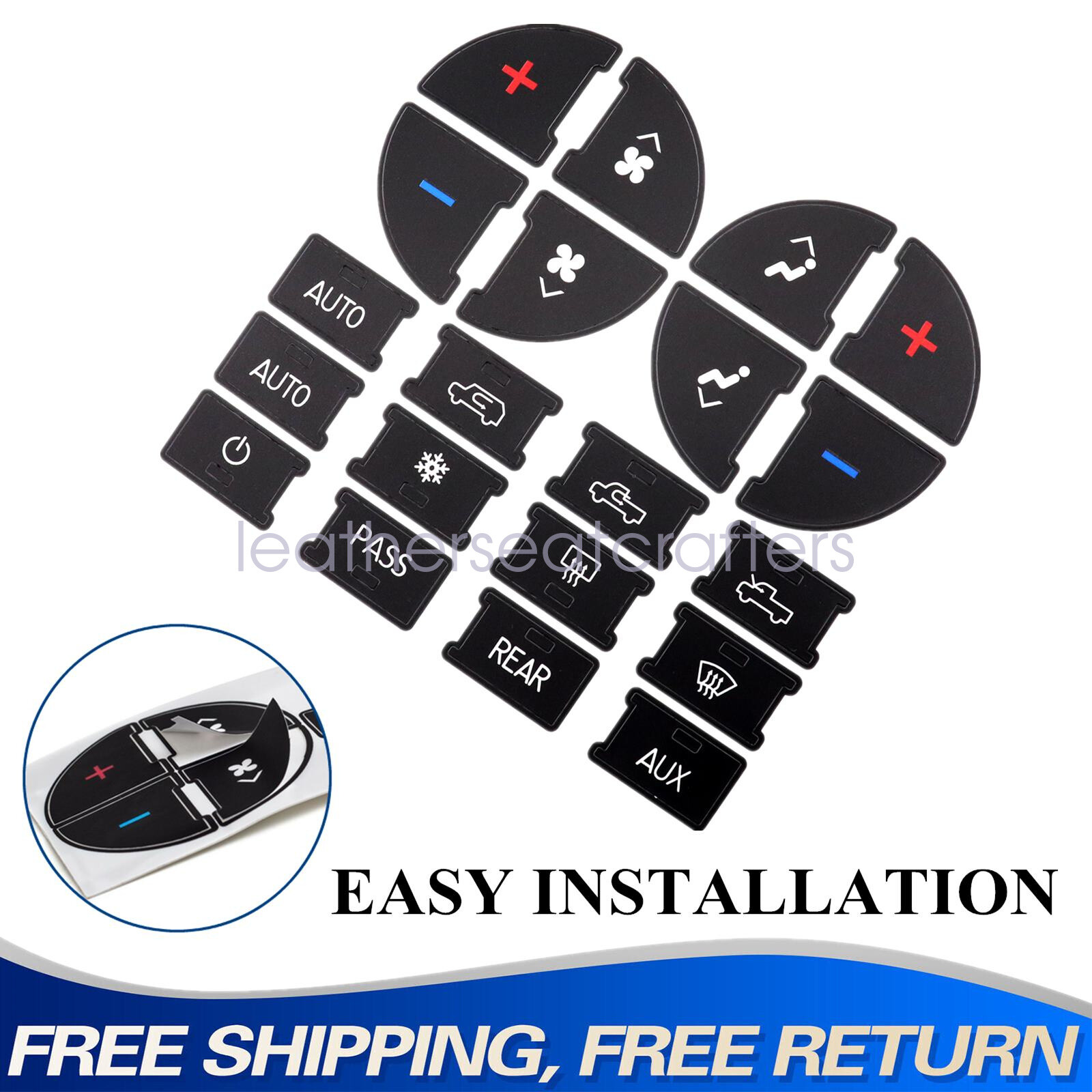 Vehicle Climate Control Button Stickers For 2007-2013 Chevy Avalanche Silverado