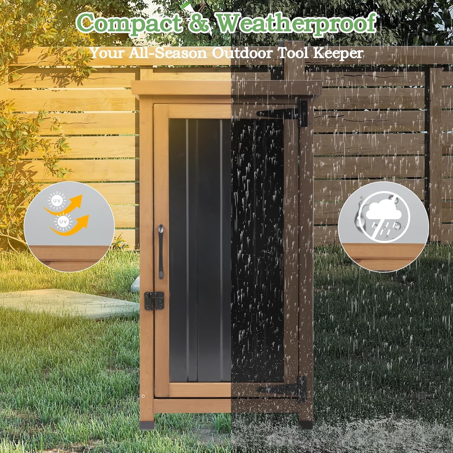 Petscosset Outdoor Storage Cabinet Waterproof Potting Bench