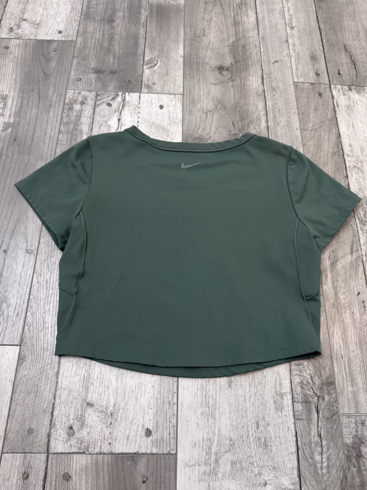 Nike One Dri Fit Cropped Tee T-Shirt Green Large