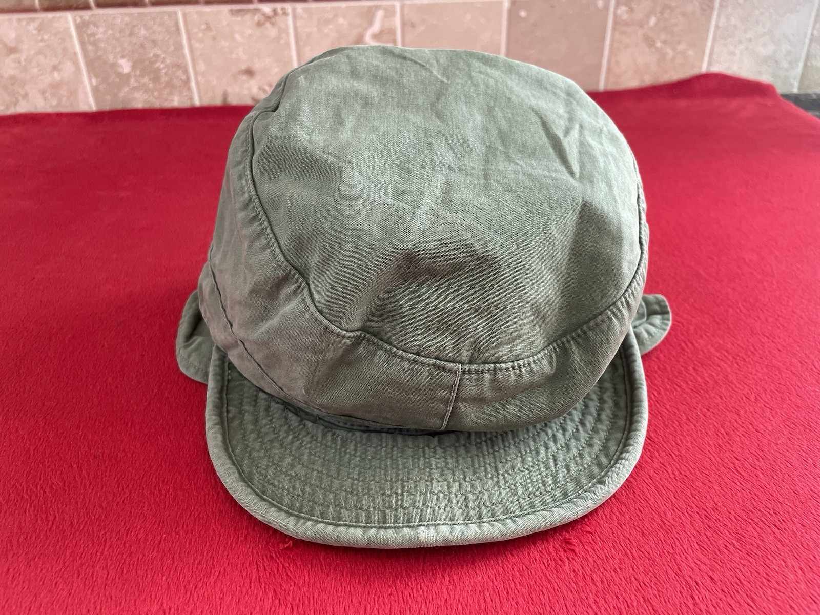M-51 CAP Field, Cotton, Poplin, Wind Resistant OG size 6 7/8 Vintage Vietnam War
