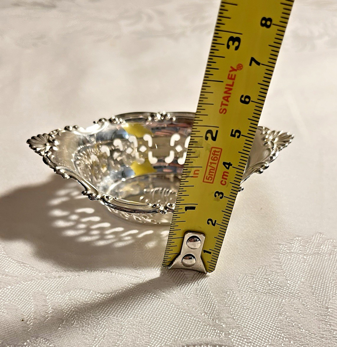 ONE Gorham Sterling Silver Nut Dish 23.5 Gr W/Mono. 3-3/4" X 2-1/2". A 4780