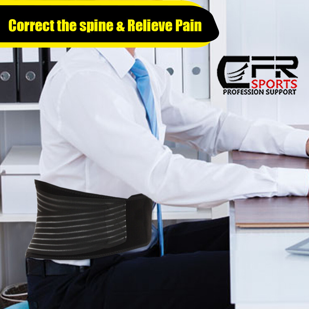 Lumbar Support Lower Waist Back Belt Brace Pain Relief Sciatica Herniated Disc