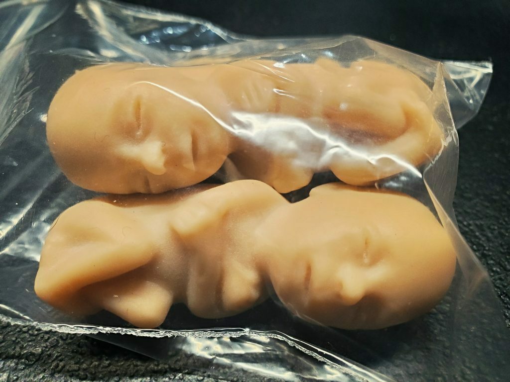 3 Rubber Fetus Set, Baby Fetal Model, Weird, Medical, Oddities, Curiosities