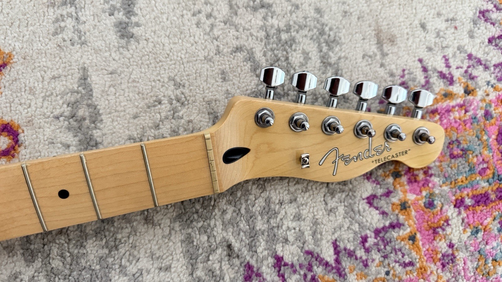 Fender Squier Telecaster Neck Maple Fretboard - Updated Logo& Amber Nitro Relic