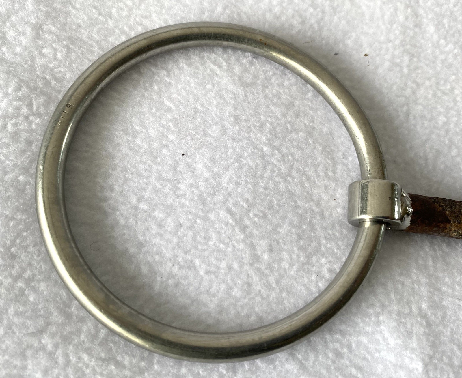 H.M. WELLS Handmade 5-1/4" Rasp/Washboard Curved SWEET IRON Snaffle Bit~QUALITY