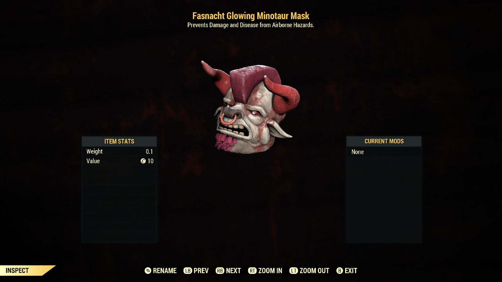Glowing Minotaur Mask  Xbox