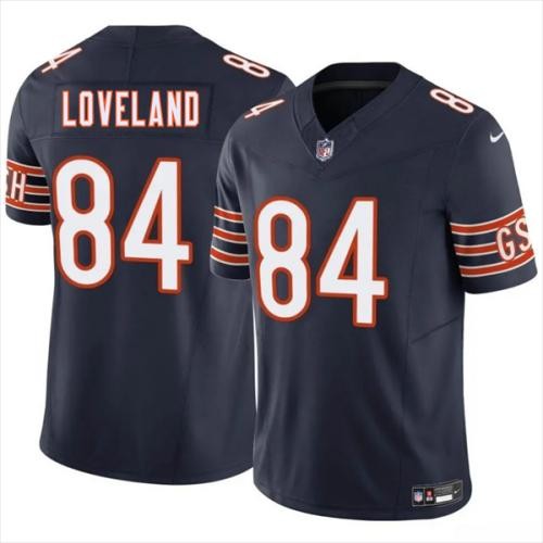 Colston Loveland Bears Men's Navy Home Stitched Jersey