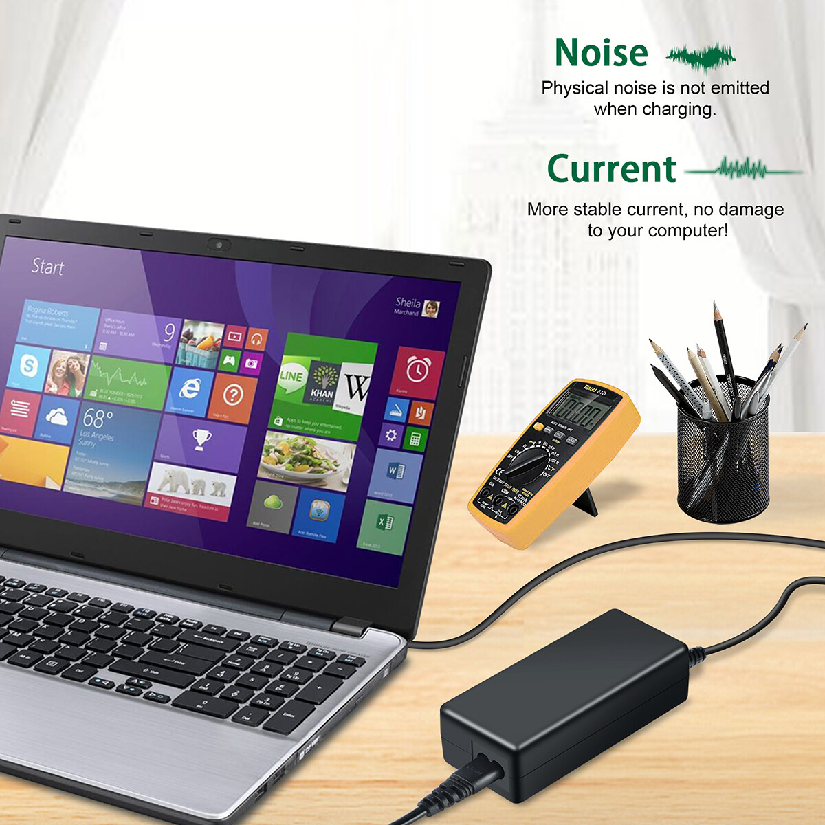 UL 6ft AC Power Adapter For HP Stream 11 13 14 15 Notebook PC Series 65W 19.5V