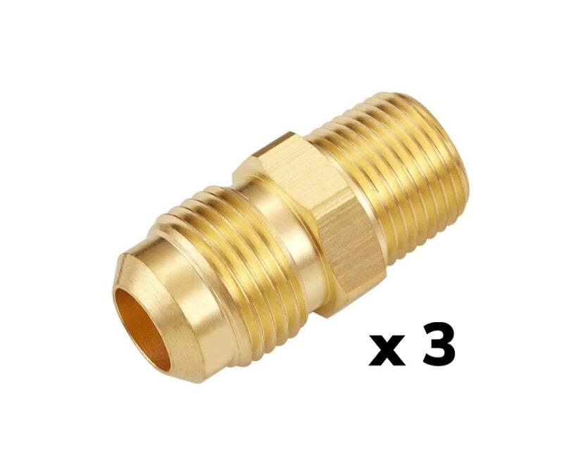 ProFlo PFOMFUED Brass 5/8" OD Flare x 1/2" MIP Half Union Adapter *Pack of 3*