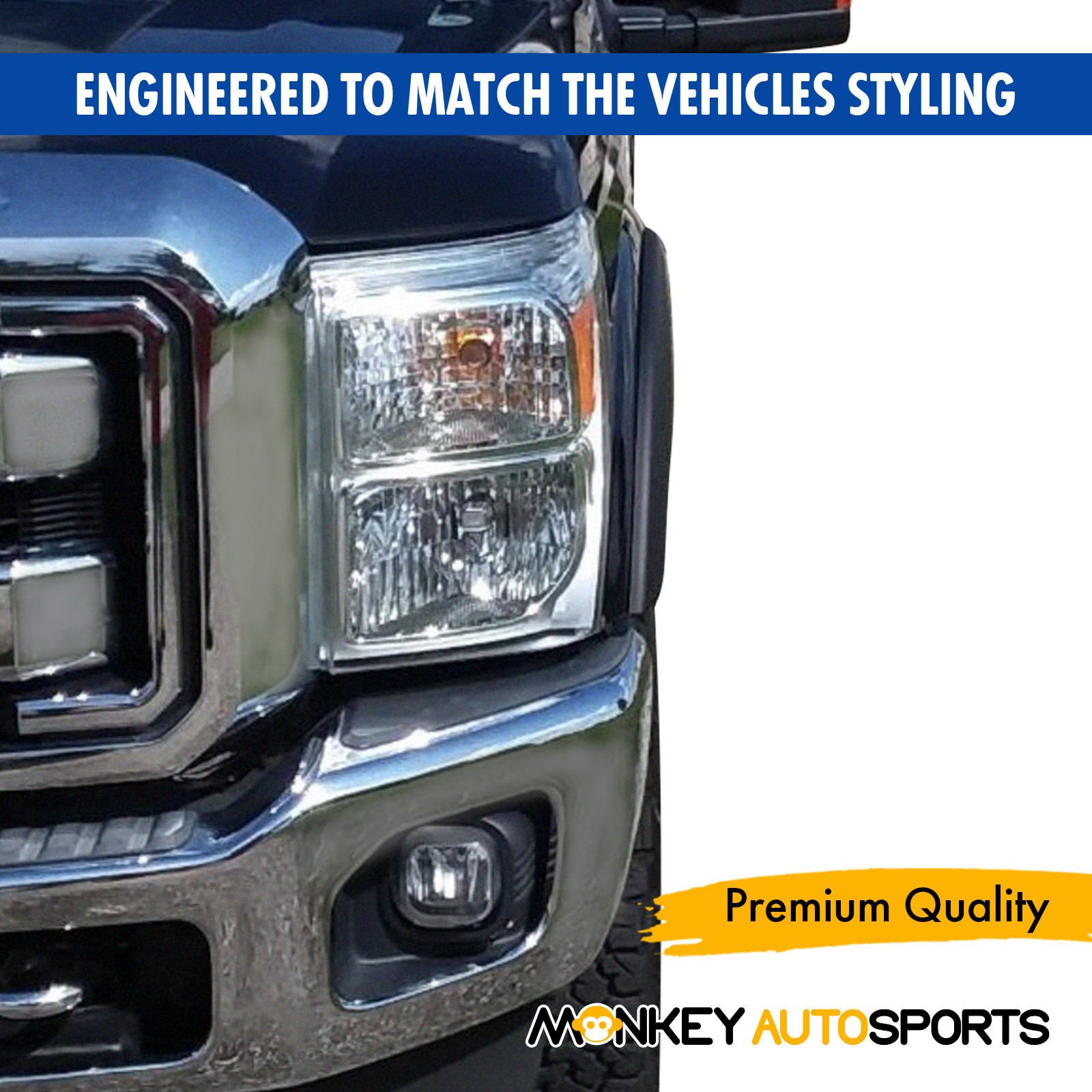 2011-2016 FORD F250/350 Factory/OE Design FENDER FLARES | NEW 4-PIECE SET