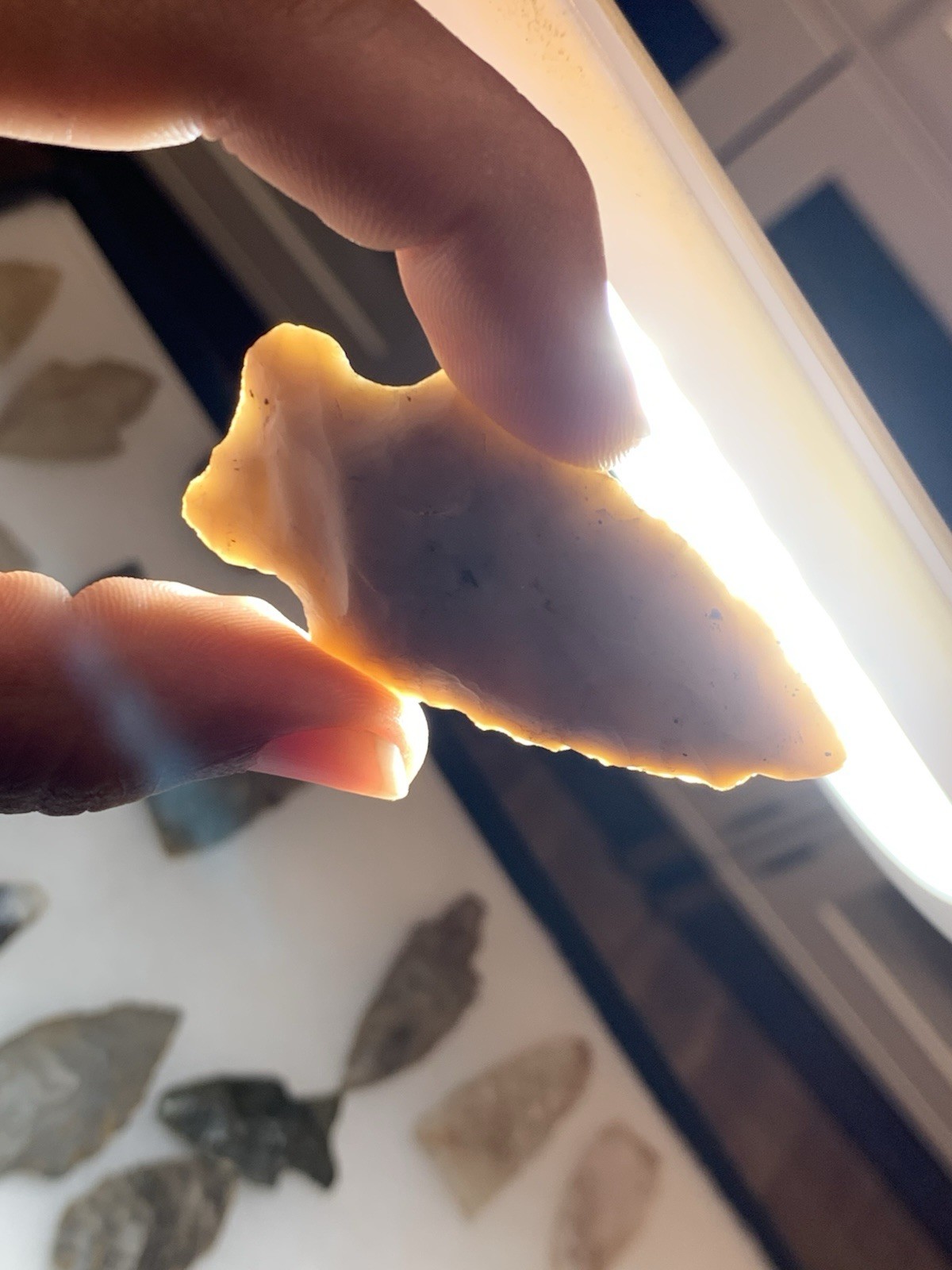 Authentic Heavy Duty Arrowhead From Ohio 2 1/4 Inch Semi Translucent Flint Ridge