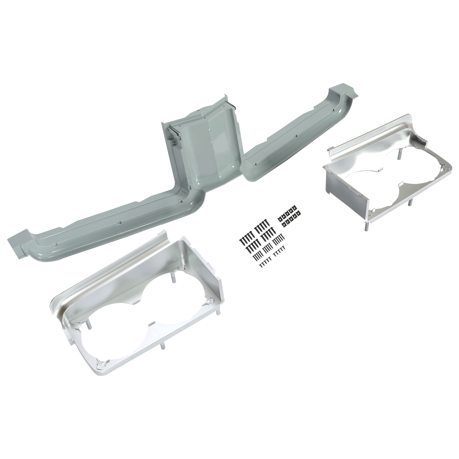 For 1971 1972 Oldsmobile Cutlass Headlamp Housings & Grille Center Stone Shield