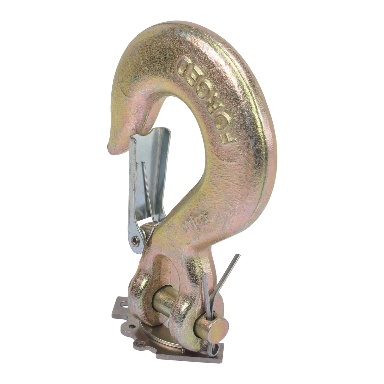 2X G70 3/8" Clevis Slip Hooks w/ Latch Tow Chain Tie Down Flatbed Truck Trailer