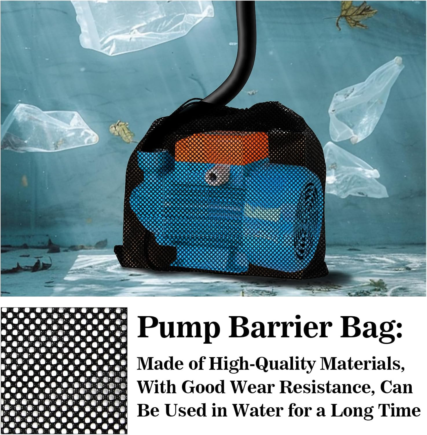 4PCS Pump Filter Mesh Bag – 17x17 in Pond Pump Barrier Bag for Pool, Aquarium