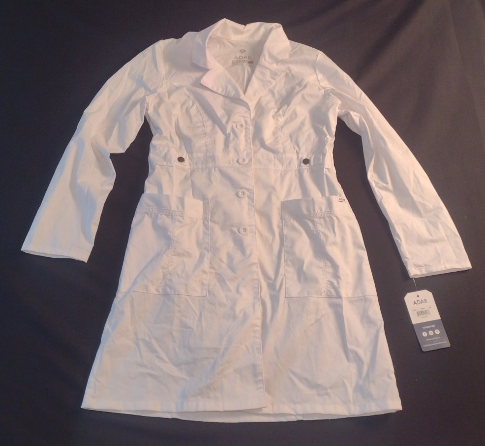Adar Doctor, Nurse Uniform Lapel Collar long Sleeve Consultation Coat Size XS