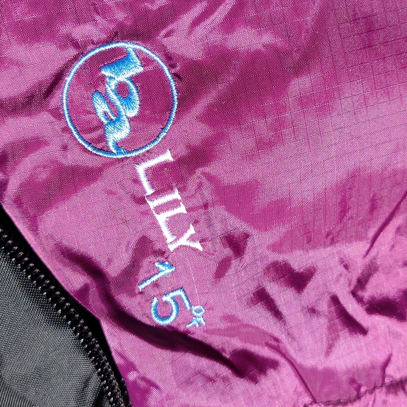 Big Agnes Lily 15 Teen Girls' Mummy Sleeping Bag Blue Purple 15 Degree Synthetic