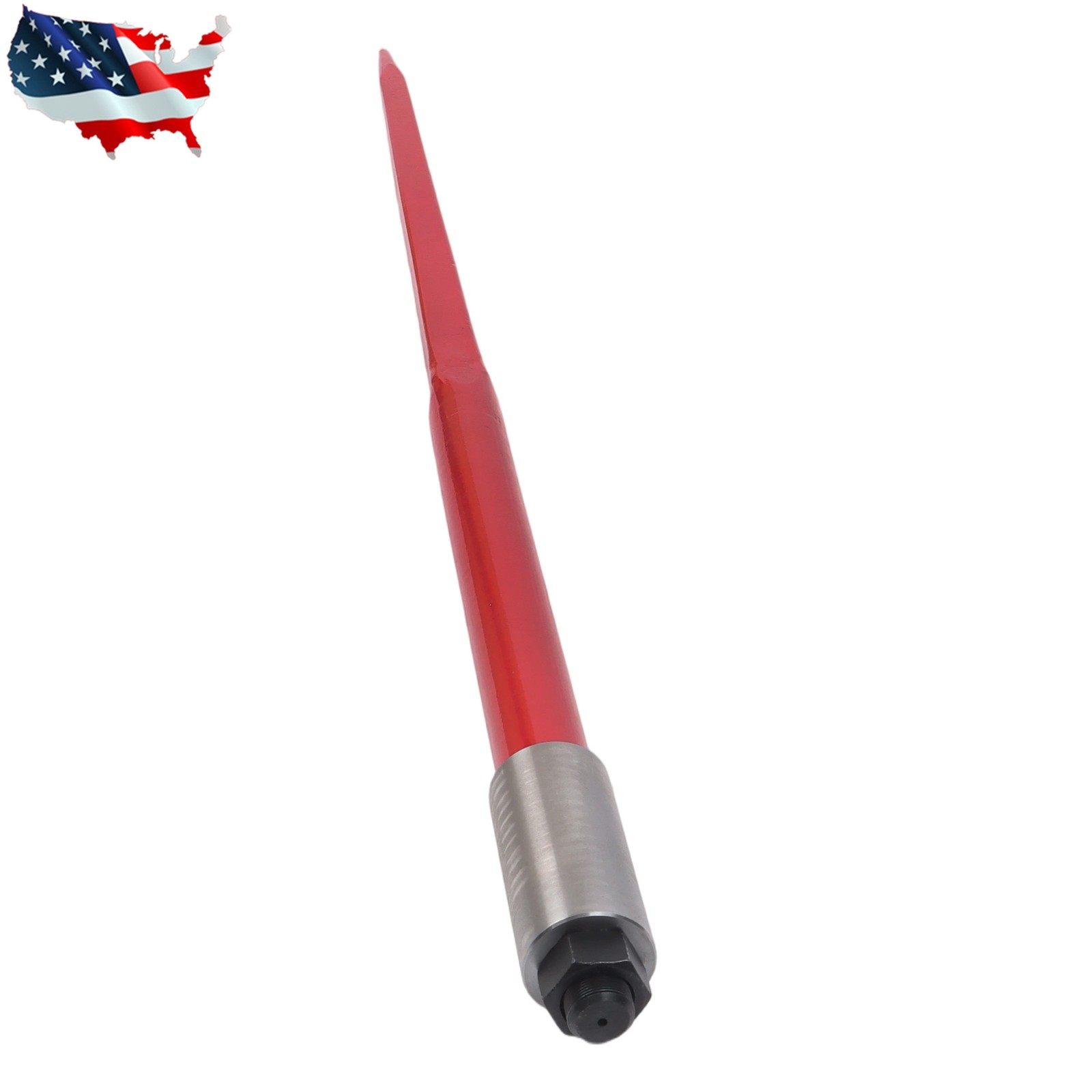 Hay Spear 49" Bale Spear 3000 lbs Bale Spike Quick Attach W/ 2 Stabilizer Spears