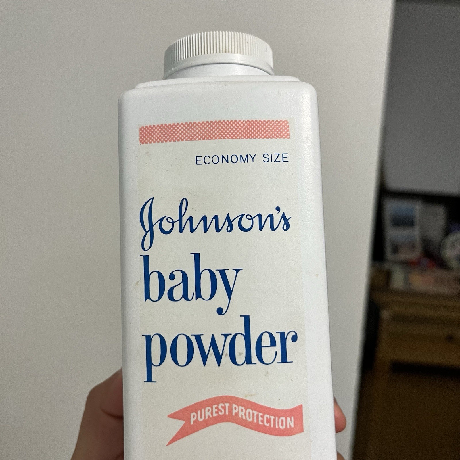 Vintage Johnson's Baby Powder Embossed Back Talc Square 14oz