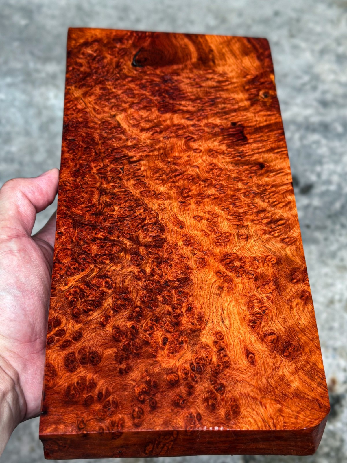 RARE!! Amboyna Burl ,Exotic Wood, Lumber, Knife Timber Handle Lumber #2895