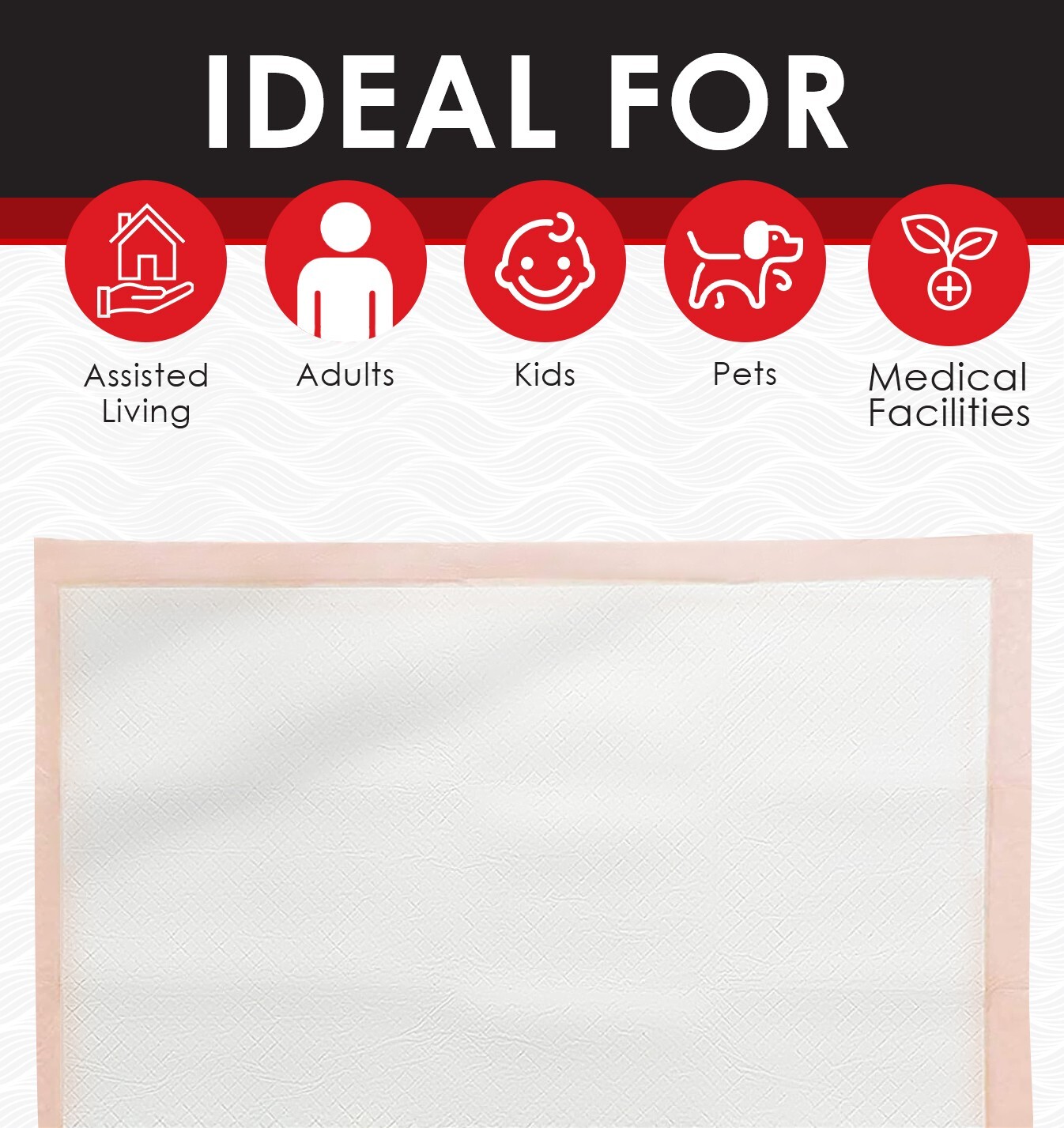100 Disposable Incontinence Underpads 30x36 Large Quilted Bed Pads Pee Pads
