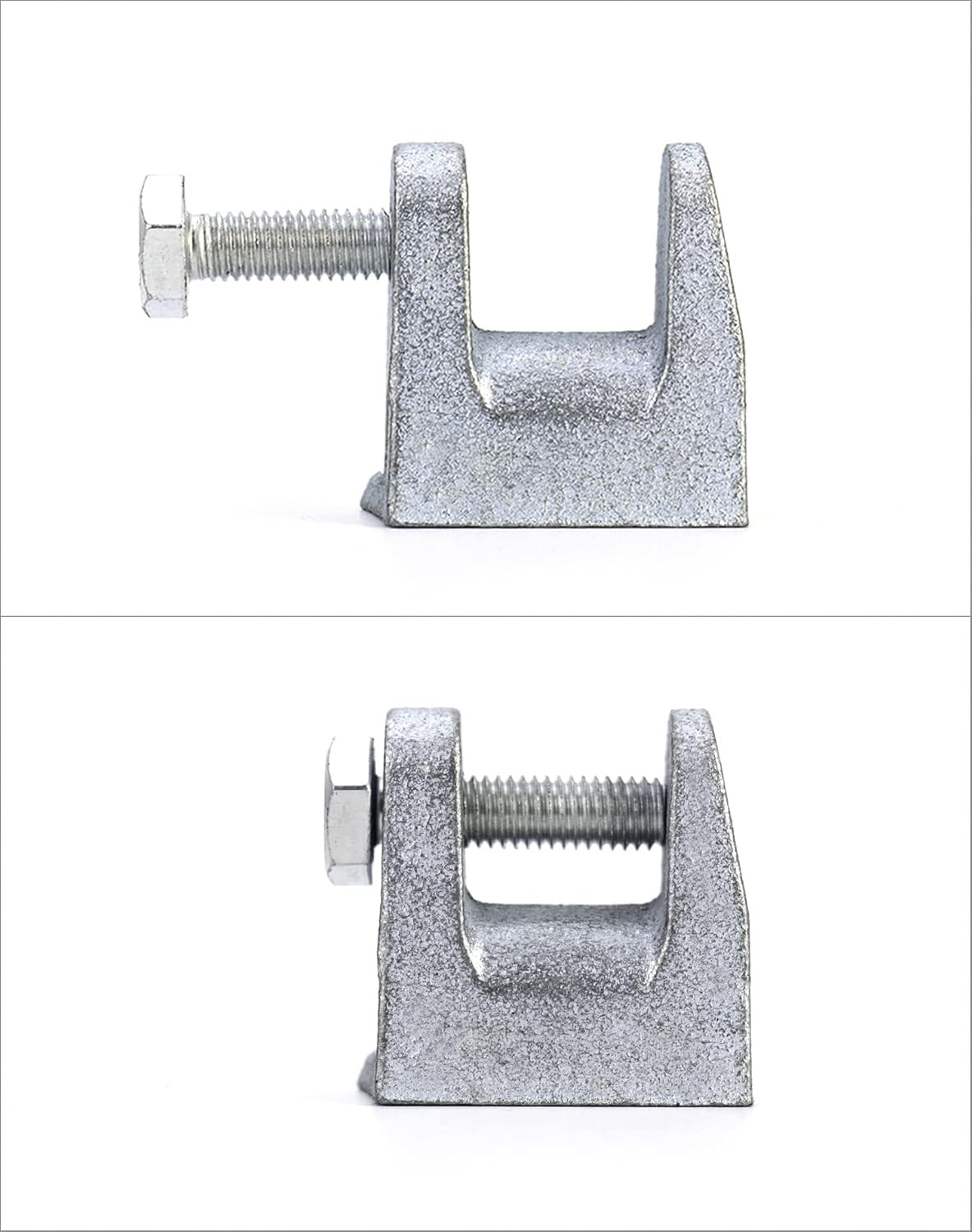 Beam Clamp, 50 Pcs 3/8" Zinc Plated Iron Safety Beam Clamp, 13/16" Jaw Opening