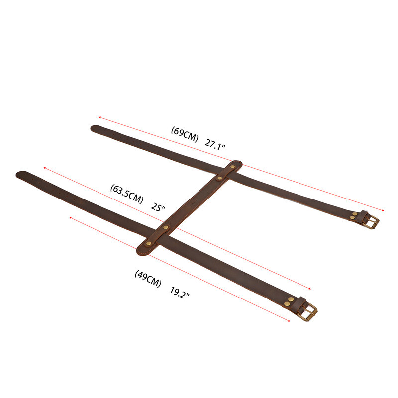 Leather Picnic Motorcycle Blanket Carrying Handle Belt Bedroll Strap Adjustable