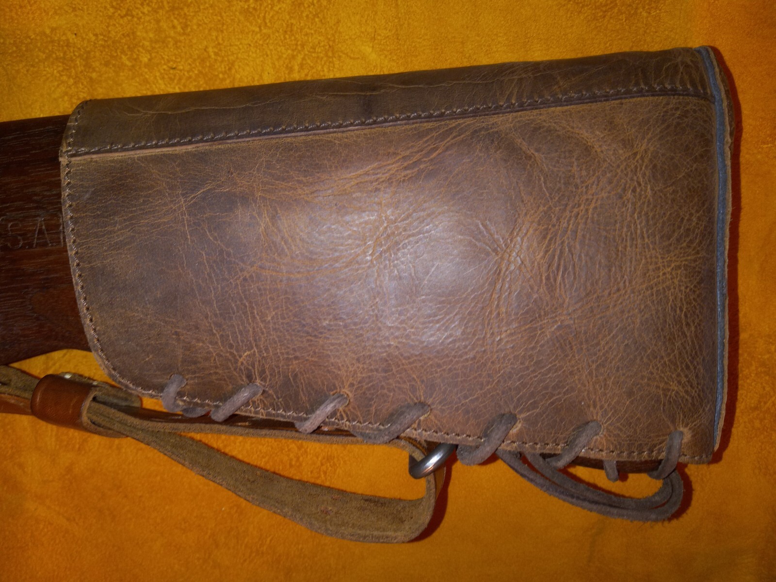 Lever Action Bolt Action Leather Rifle Recoil Cheek Pad Made In The USA