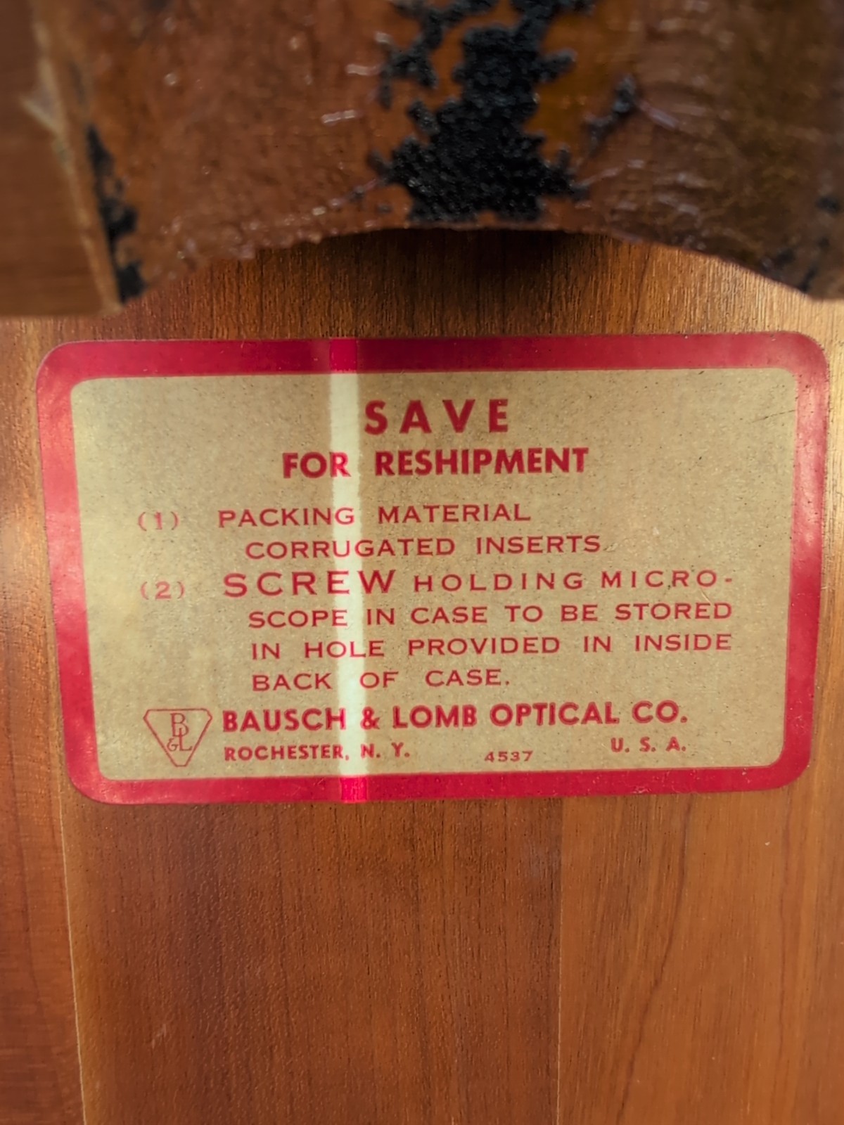 Vintage Spencer Microscope With Wooden Case No Key Buffalo USA